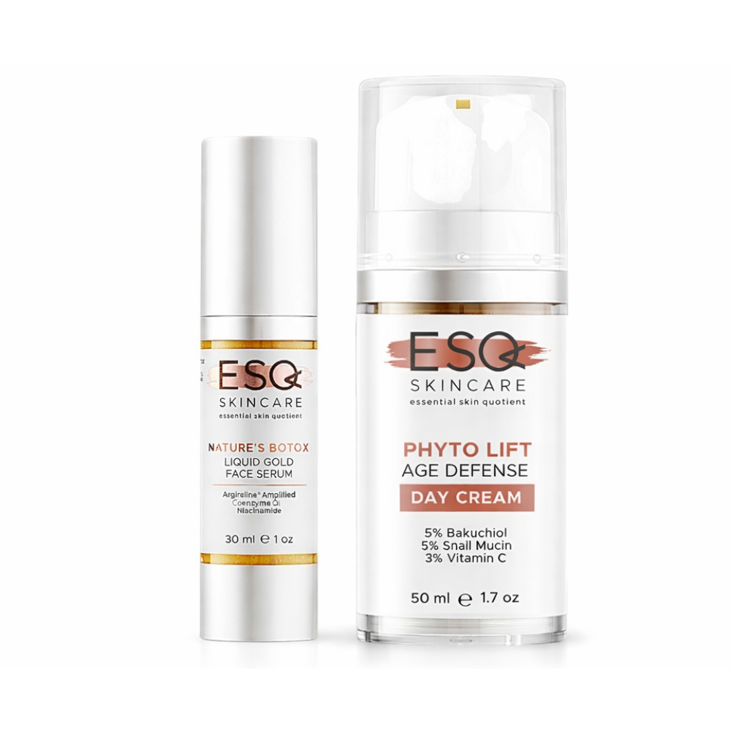 Two skincare products from ESQ Skincare on a white background