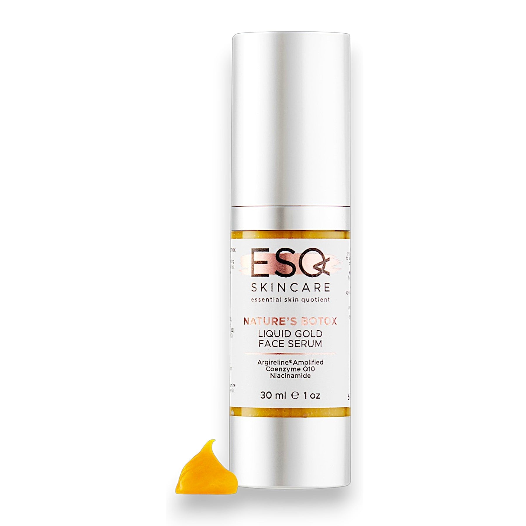 ESQ Skincare Nature’s Botox Liquid Gold Face Serum – anti-aging face serum with peptides, hyaluronic acid, and antioxidants, designed to smooth fine lines, firm skin, and restore a youthful, glowing complexion