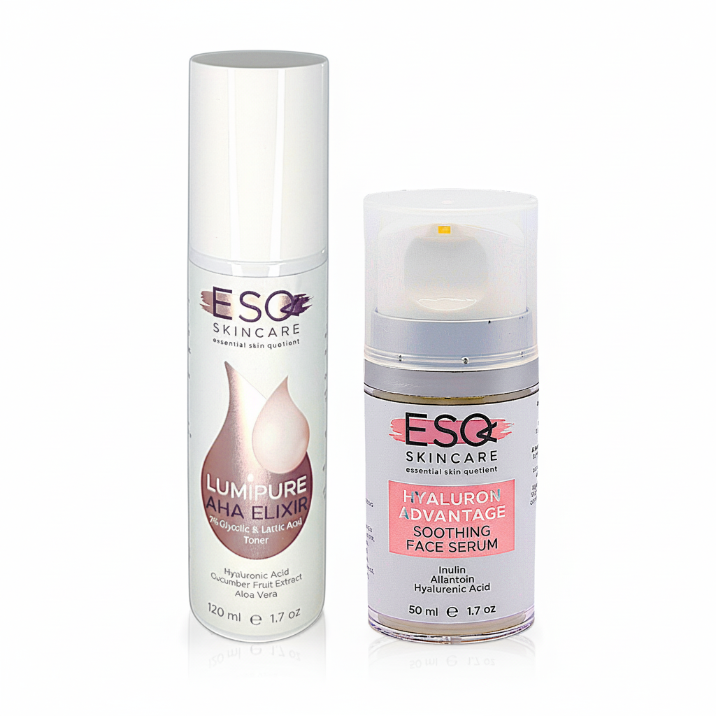Two skincare products from ESO Skincare on a white background