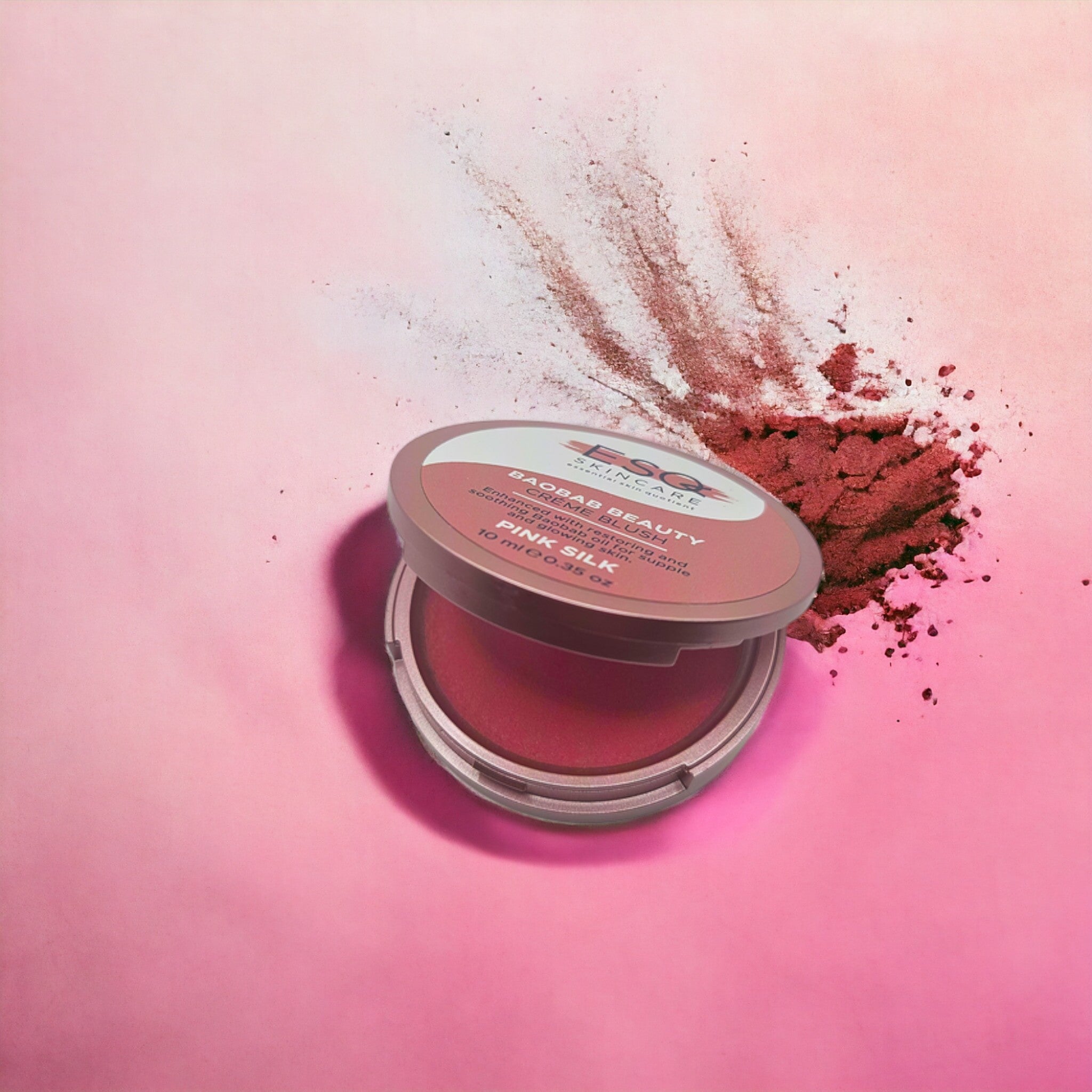 ESQ Skincare Baobab Beauty Crème Blush – a nourishing, hydrating blush infused with baobab oil, delivering a natural radiant flush while promoting skin elasticity and moisture retention, perfect for all skin types