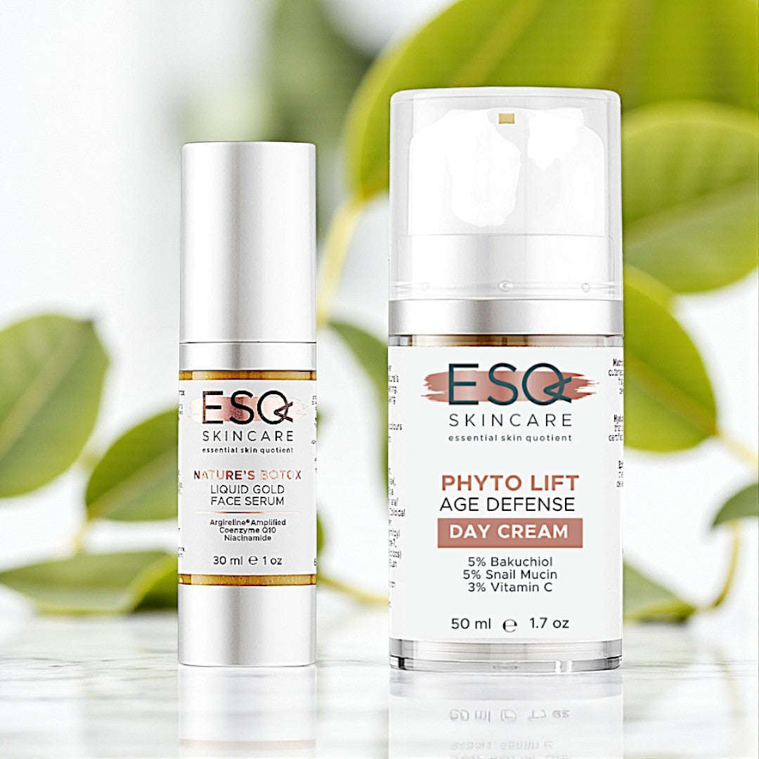 ESQ Skincare Phyto Lift Age Defense Day Cream with Bakuchiol, Snail Filtrate, and Vitamin C – firming, hydrating anti-wrinkle cream for youthful skin