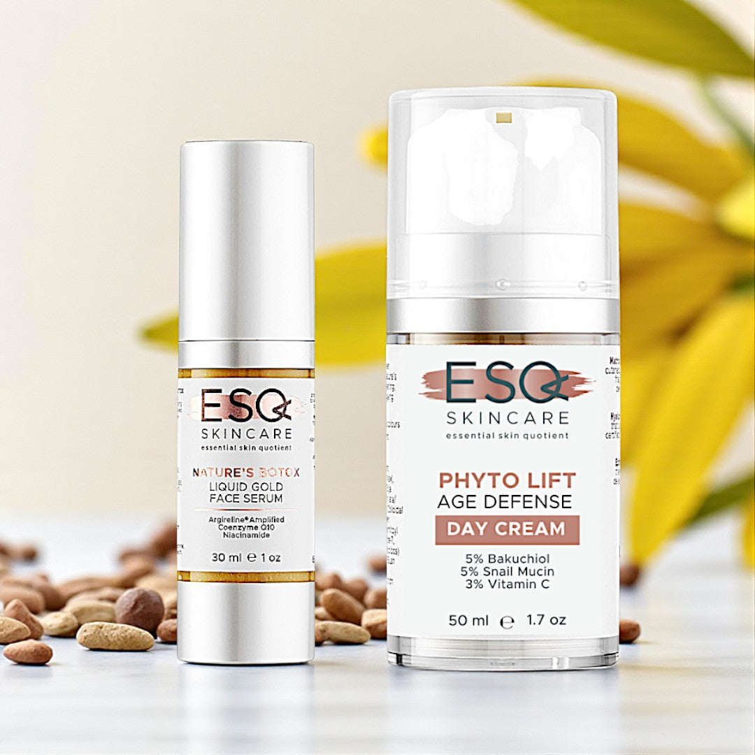 ESQ Skincare Phyto Lift Age Defense Day Cream with Bakuchiol, Snail Filtrate, and Vitamin C – firming, hydrating anti-wrinkle cream for youthful skin