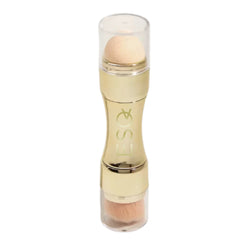 Makeup stick with applicator on a white background